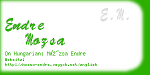 endre mozsa business card